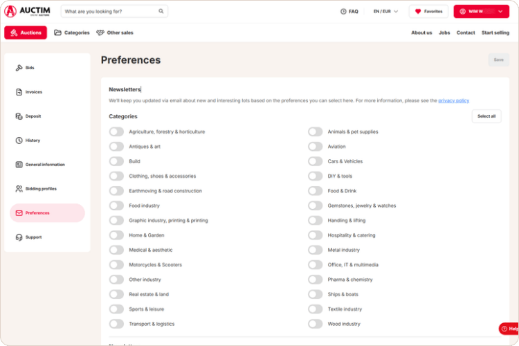 Preferences