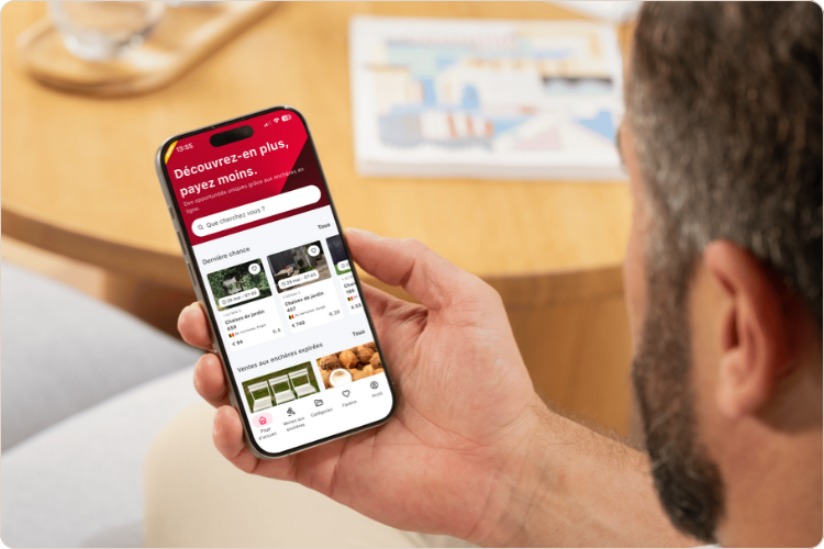 mobiele app mockup FR
